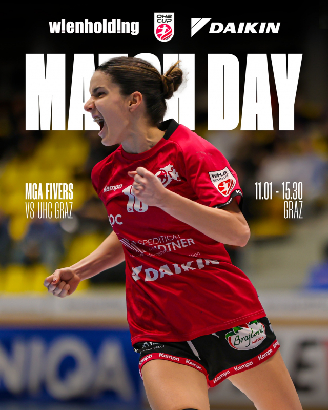 🦁 MGA Fivers – voller Spieltag! 💙

🕑 13:45 – ÖHB Elite Cup U16 vs BT Füchse
🕞 15:30 – ÖHB Cup Achtelfinale 🆚 UHC Graz 📍 Graz
🕔 17:00 – Frauenliga vs SG West-Wien / DHC Fünfhaus
🕠 17:15 – WU18 vs UHC Admira Wien

Vier Spiele. Ein Verein. Viel Erfolg an alle Teams! 💪🦁

#mgafivers #handballaustria #womenshandball #handball #MGAFamily 💙🦁