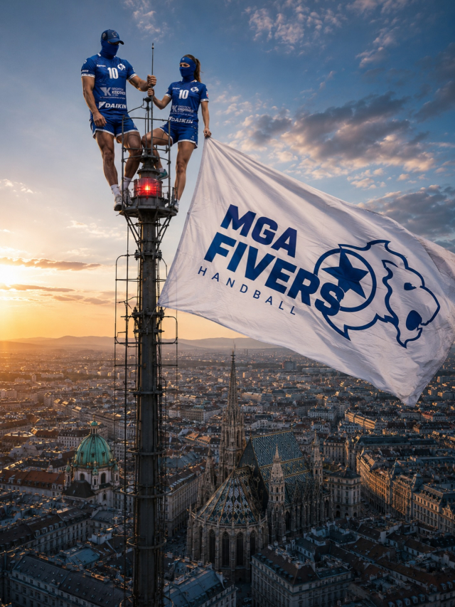 If you’re looking for us… just look up. 🏴🦁💙 #mgafivers #handballaustria #womenshandball #handball #mgafamily