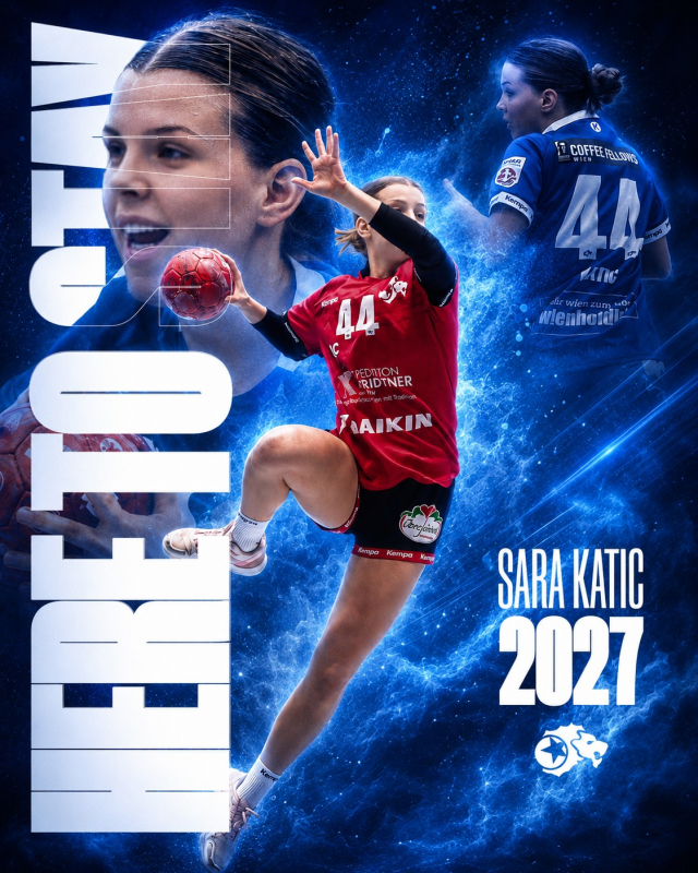 Auch in der Saison 2026/27 wird Sara Katic das MGA-Trikot tragen! 🔥

Mit ihrer Energie, ihrem Kampfgeist und ihrer Leidenschaft bleibt Sara ein wichtiger Teil unseres Rudels. 💪

Wir freuen uns auf ein weiteres gemeinsames Jahr mit dir. Auf viele weitere Momente in Blau und Weiß! 💙🤍

#mgafivers #handballaustria #womenshandball #handball #mgafamily
