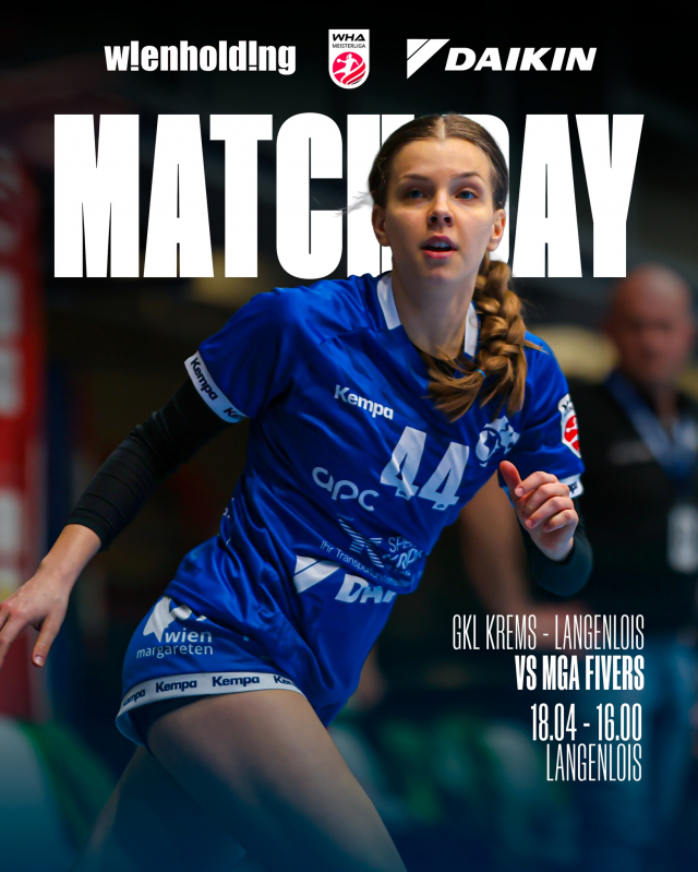 🏟️ AUSWÄRTSSPIELTAG 💙🦁

Alle Teams im Einsatz – aber der Fokus liegt auf der WHA Meisterliga 👀

🔥 Sonntag, 16:00
📍 GKL Krems – Langenlois
Wichtige Punkte im Kampf – wir sind bereit 💥

Let’s go, #MGAFamily 💙🦁

#mgafivers #handballaustria #womenshandball #handball #MGAFamily