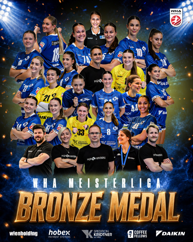 🥉 WHA MEISTERLIGA – 3. PLATZ GESICHERT 🥉

MGA Fivers beendet die WHA MEISTERLIGA Saison auf Platz 3 💙🤍
Eine Saison voller Kampf, Leidenschaft und Teamgeist — stolz auf dieses Team! 🔥

#mgafivers #handballaustria #womenshandball #handball #mgafamily