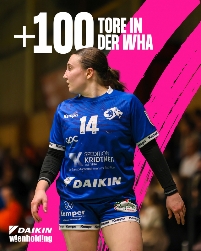 💯 TOR-MARKE GEKNACKT 💙🦁

Larissa Bures liefert eine unglaubliche Saison ab:
🔥 102 Tore in der WHA
🔥 +18 im ÖHB Cup

Konstanz, Qualität und pure Torgefahr – was für eine Performance! 💥
Weiter so, Larissa 🙌

#mgafivers #handballaustria #womenshandball #handball #MGAFamily
