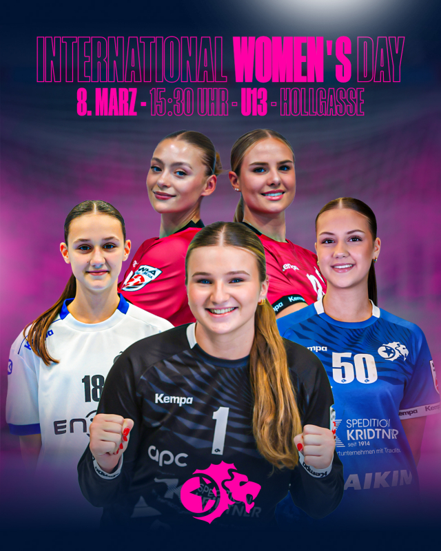 Am Sonntag, 8. März, wird das U13-Spiel in der Hollgasse mehr als nur Handball. 🦁💙

Im Rahmen des Internationalen Frauentags organisieren wir eine besondere Aktion rund um unsere Junglöwinnen – mit einem starken Zeichen für Entwicklung, Zusammenhalt und die Kraft unseres Vereins.

Kommt vorbei und erlebt es mit uns.

#mgafivers #handballaustria #womenshandball #handball #MGAFamily 💙🦁