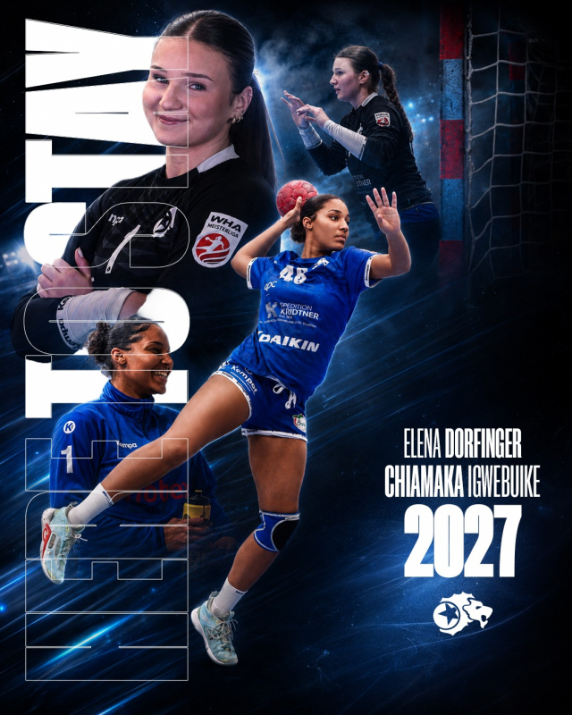 FROM MGA ACADEMY TO THE WHA TEAM. 💙🦁 Elena Dorfinger und Chiamaka Igwebuike bleiben Teil der MGA Family! 🔥

Zwei Eigengewächse unserer MGA Academy, die in der vergangenen Saison bereits viele wertvolle Minuten im WHA-Team gesammelt haben, gehören ab der Saison 2026/27 fix zum WHA-Meisterliga-Kader.

Ein weiterer Beweis dafür, dass sich harte Arbeit, Geduld und der MGA-Weg auszahlen. 💙 Wir freuen uns auf eure Zukunft im ersten Team! #mgafivers #handballaustria #womenshandball #handball #mgafamily